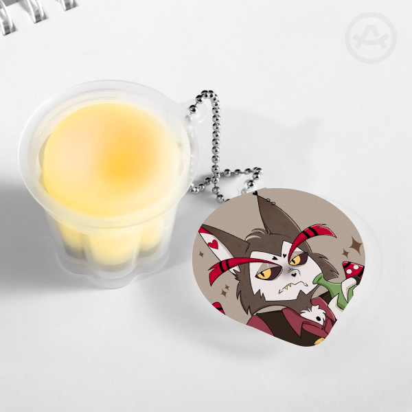 Booze Husk Pudding Cup Keychain