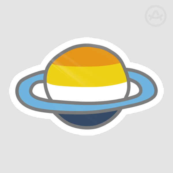 Aroace Planet Sticker