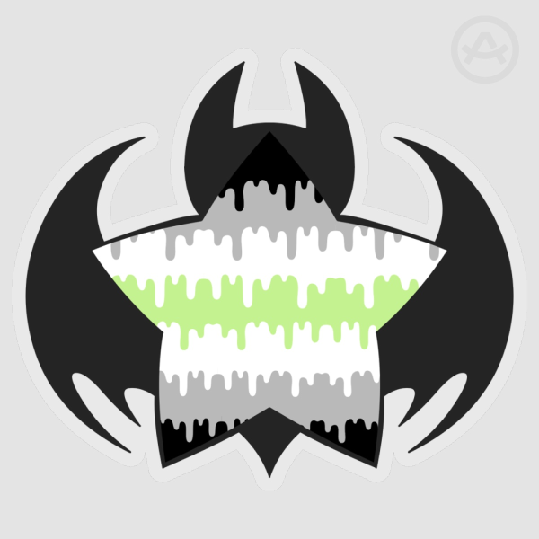 Bat Star [Agender] Sticker