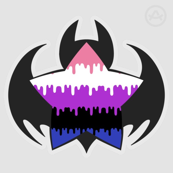 Bat Star [Genderfluid] Sticker