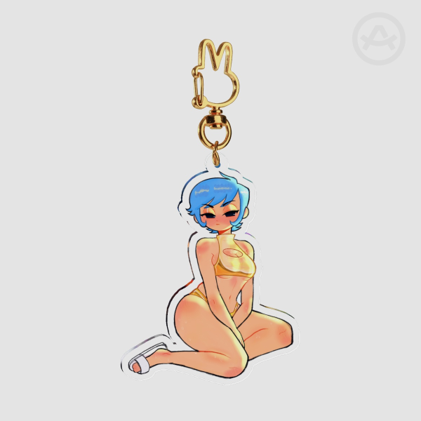 Mint gold bikini keychain