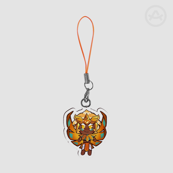 Golden Cheese Cookie Mini Keychains