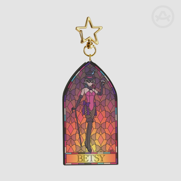 Betsy Grayson OPAQUE Stained Glass Acrylic Keychain
