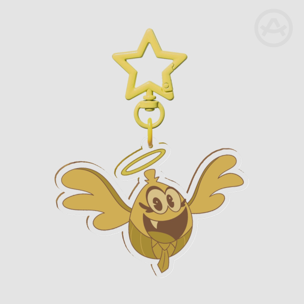 Angel Egg Boi Clear Acrylic Keychain