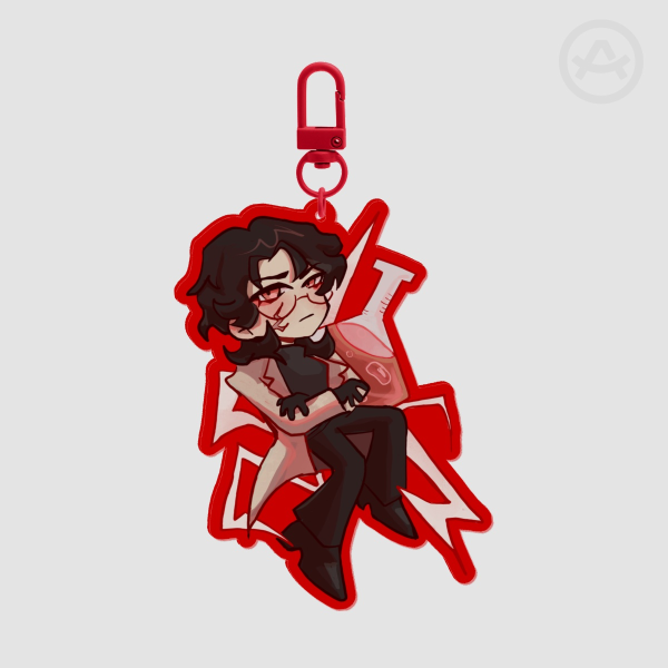 Maddox Red Acrylic Keychain