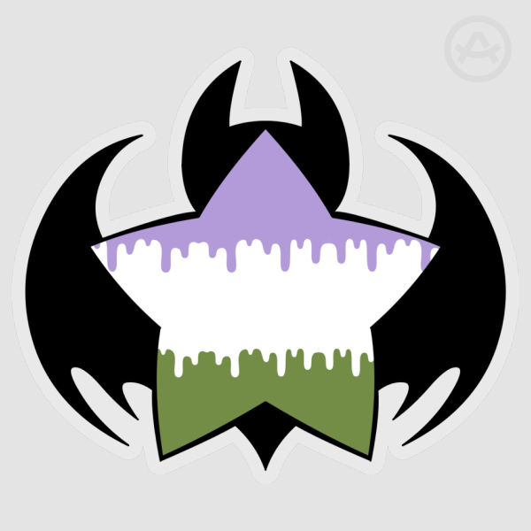 Bat Star [Genderfluid] Sticker
