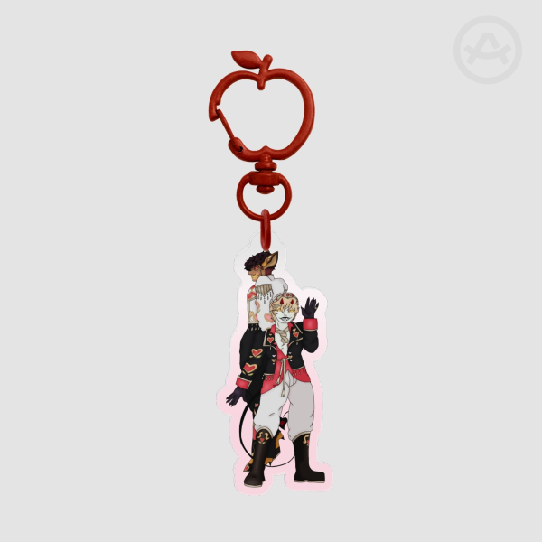 Alastor and Lucifer Clear Acrylic Keychains