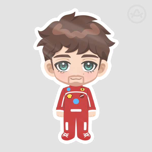 Charles Leclerc F1 Chibi - Die Cut Sticker