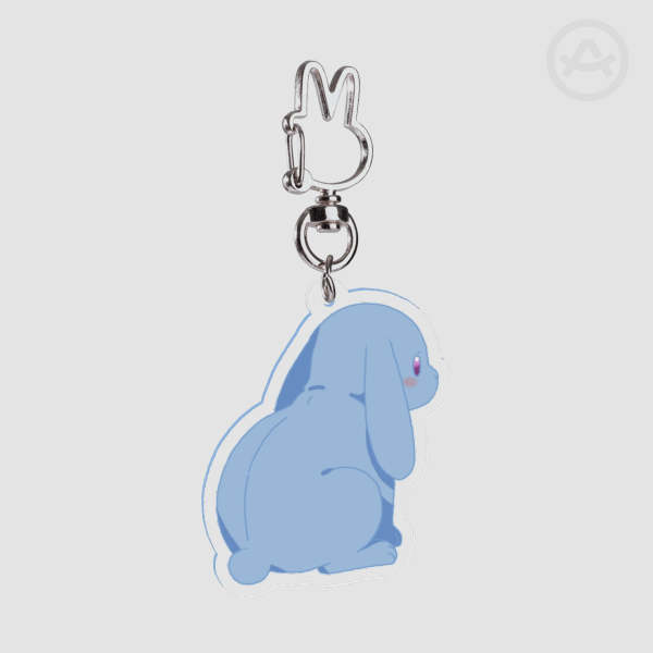 Judgmental BlueLop Clear Acrylic Keychain