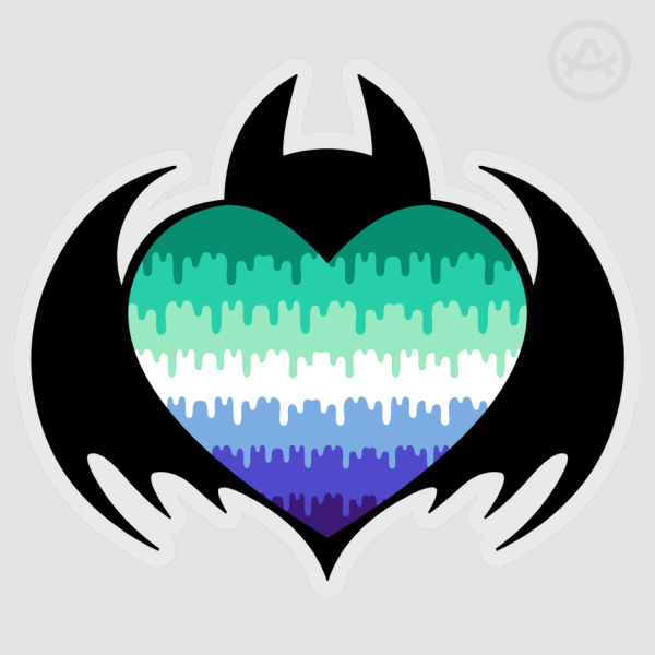 Bat Heart [Gay] Sticker