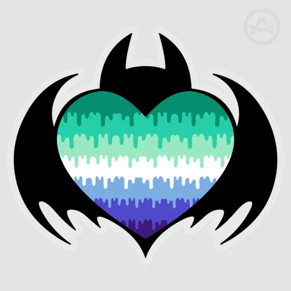 Bat Heart [Gay] Sticker