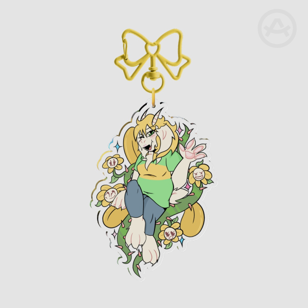 Asriel Dreemurr Clear Acrylic Keychain