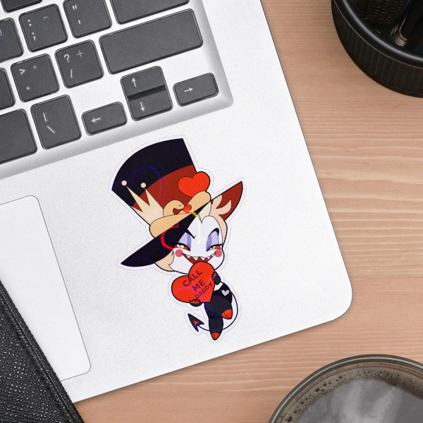 Hazbin VDAY - Luci Call Me Daddy v1 Holo Sticker
