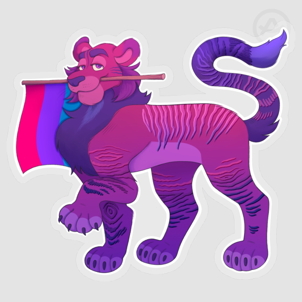 Androgyne Pride Flag Liger Vinyl Sticker
