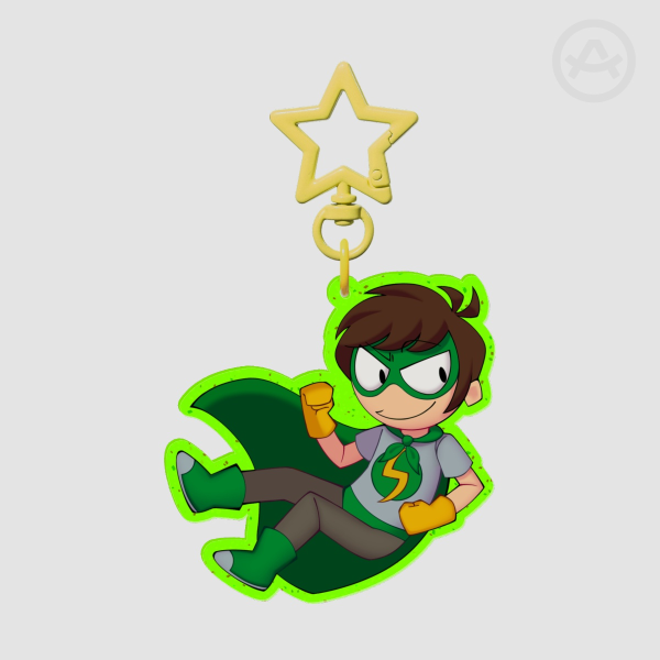 PowerEdd 🟆 Glitter Acrylic Keychain