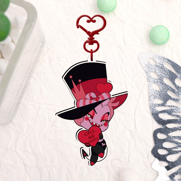 Hazbin VDAY - Luci Call Me Daddy v2 LIMITED EXCLUSIVE Keychain