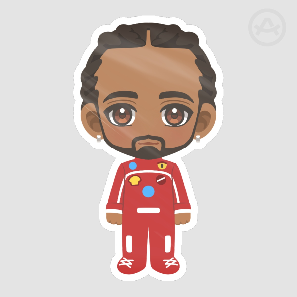 Lewis Hamilton F1 Chibi - Die Cut Sticker