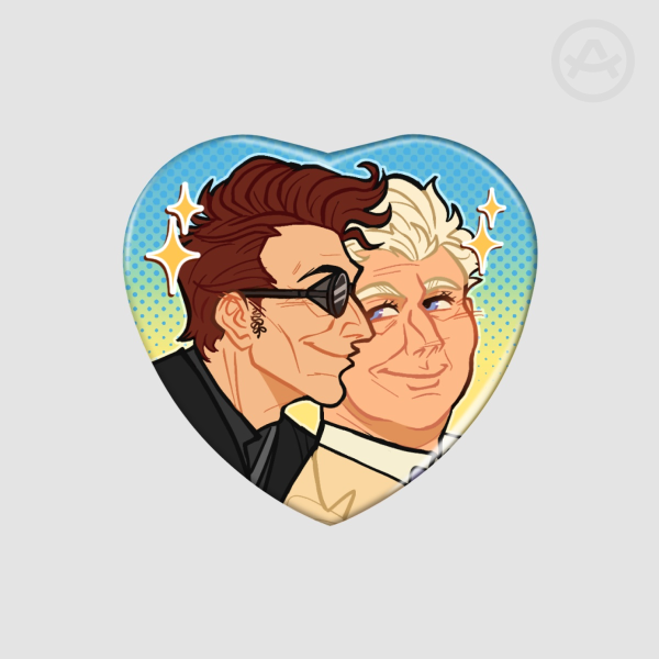 Aziracrow Heart Shape Holographic Badges