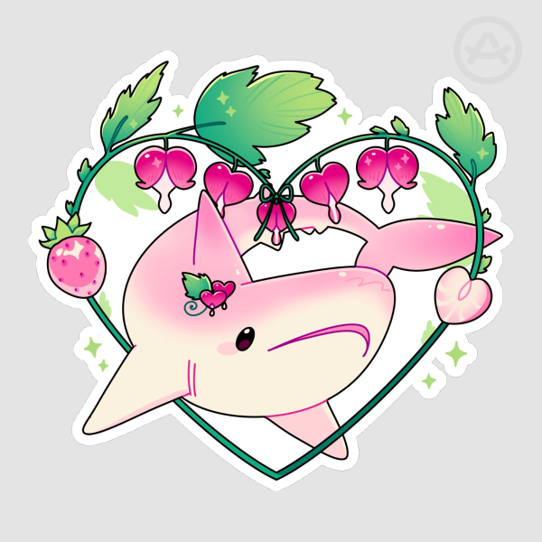 Bleeding heart shark Sticker