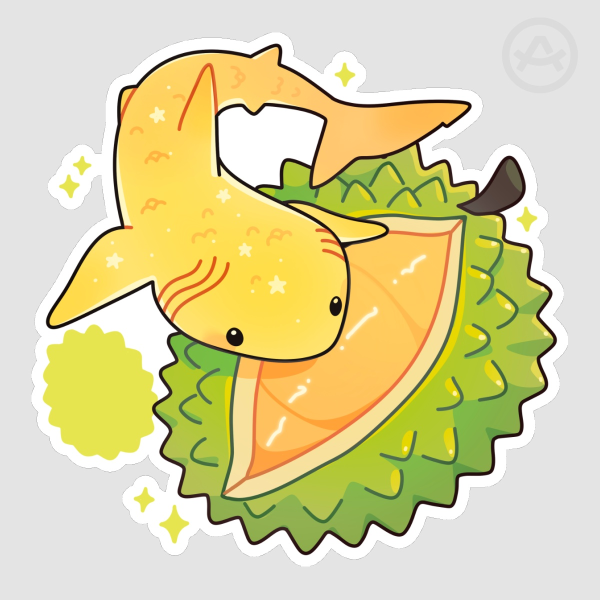 Durian shark Sticker