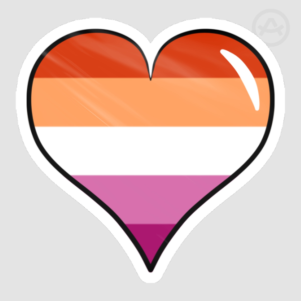 Lesbian Heart Sticker