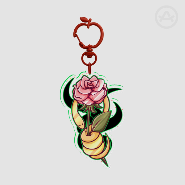 RadioApple - Glitter Acrylic Keychain