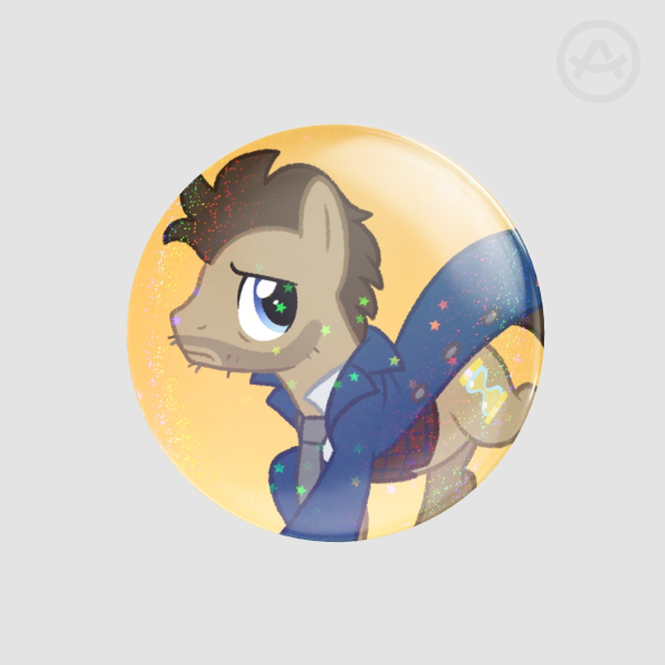 14th Doctor Whooves Button
