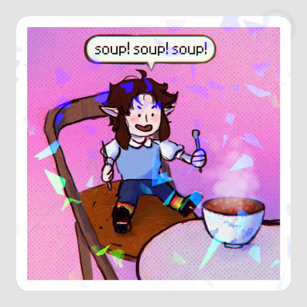 soup! soup! soup! Die Cut Stickers