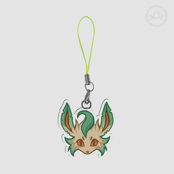 Leafeon Eeveelutions phonecharm! —  Clear Acrylic Keychains