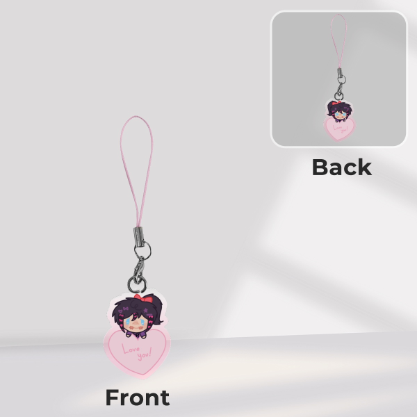 Nina the Killer heart phone charm
