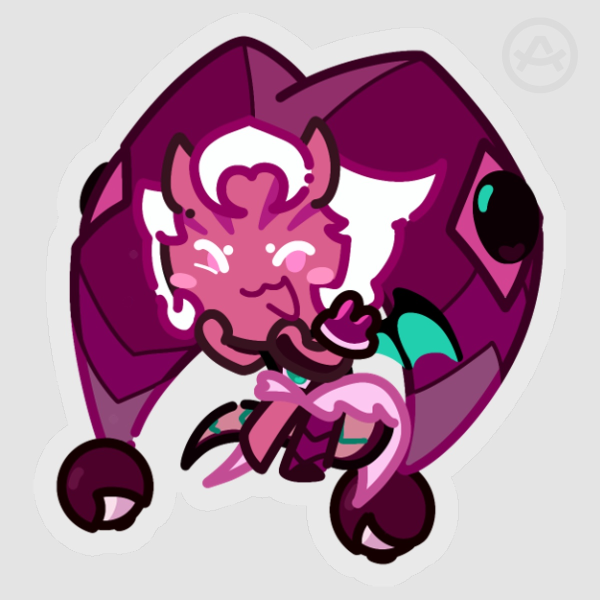 Lychee Dragon Cookie Clear Sticker