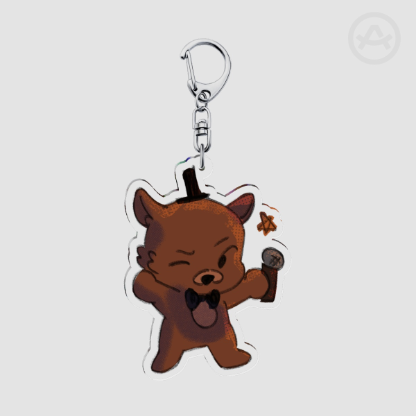 FNAF 1 Freddy Fazbear Clear Acrylic Keychain