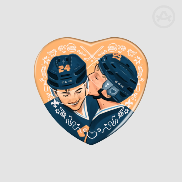 Hollanov Holographic Heart Pin