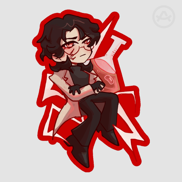 Maddox Matte Die Cut Sticker Red