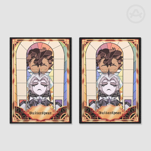 Stained Glass Guitarspear Holographic Fancard