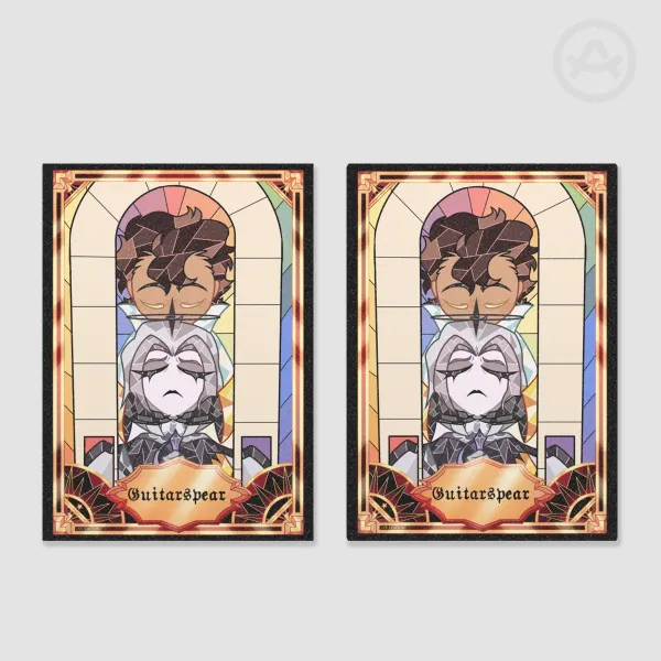 Stained Glass Guitarspear Holographic Fancard