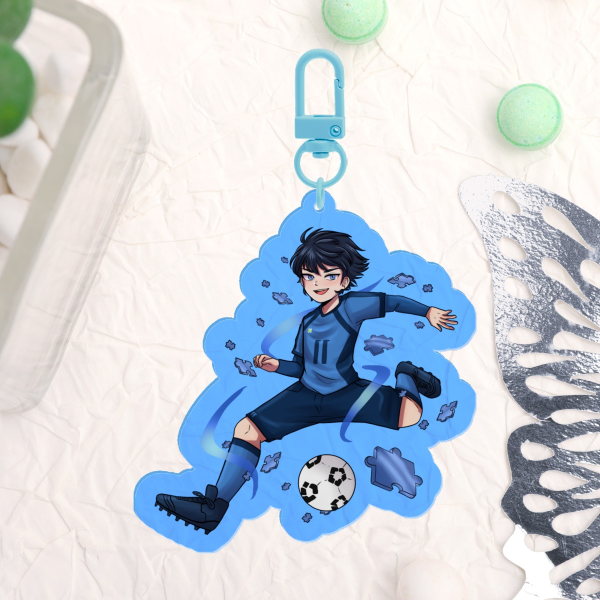 Isagi Colored Acrylic Keychain