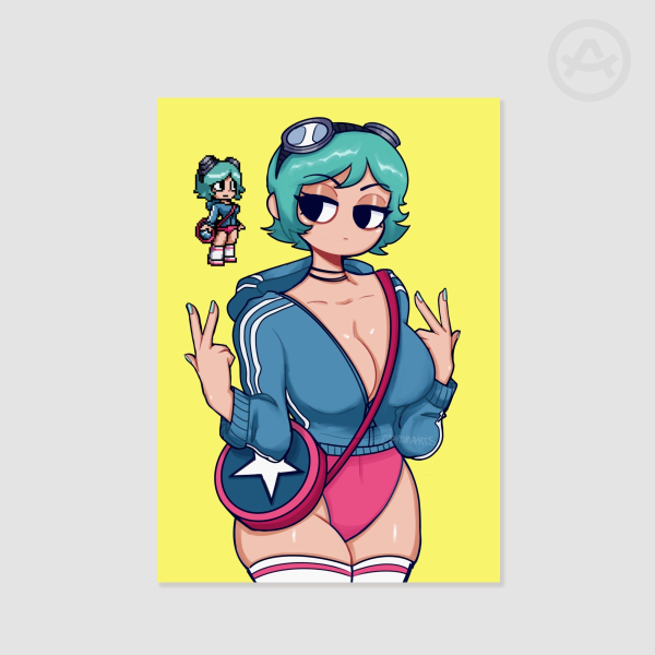 Ramona Flowers pinup print