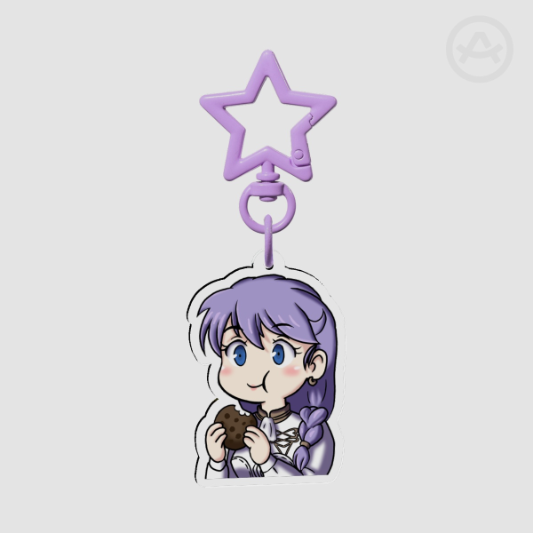 Hungry Mona Clear Acrylic Keychain