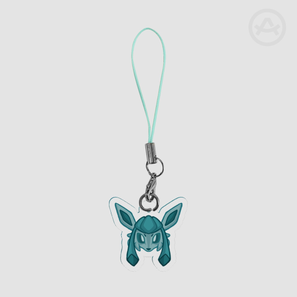 Glaceon Eeveelutions phonecharm! —  Clear Acrylic Keychains