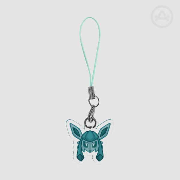 Glaceon Eeveelutions phonecharm! —  Clear Acrylic Keychains