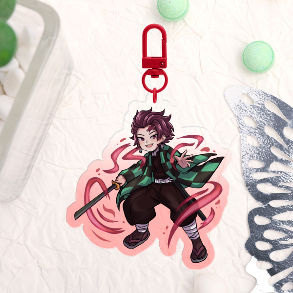 Tanjiro Colored Acrylic Keychain