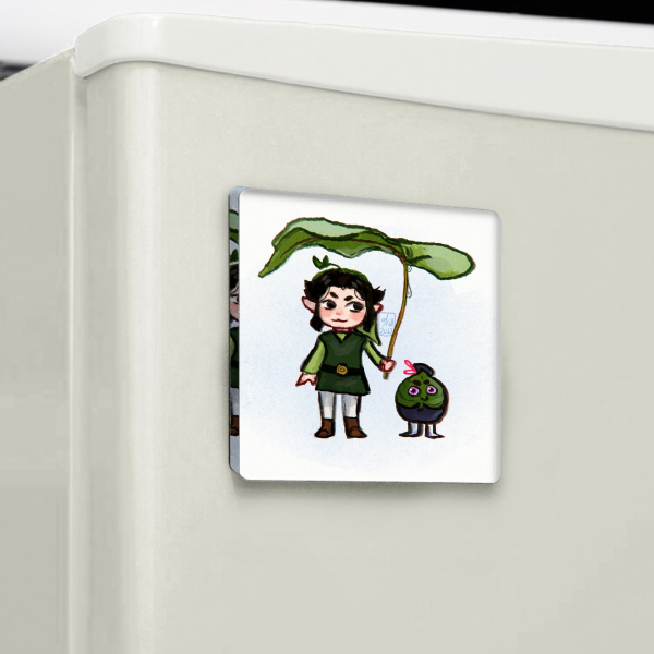 toon iris + trash minion Square Fridge Magnet - 1.96""(50mm), Rectangle