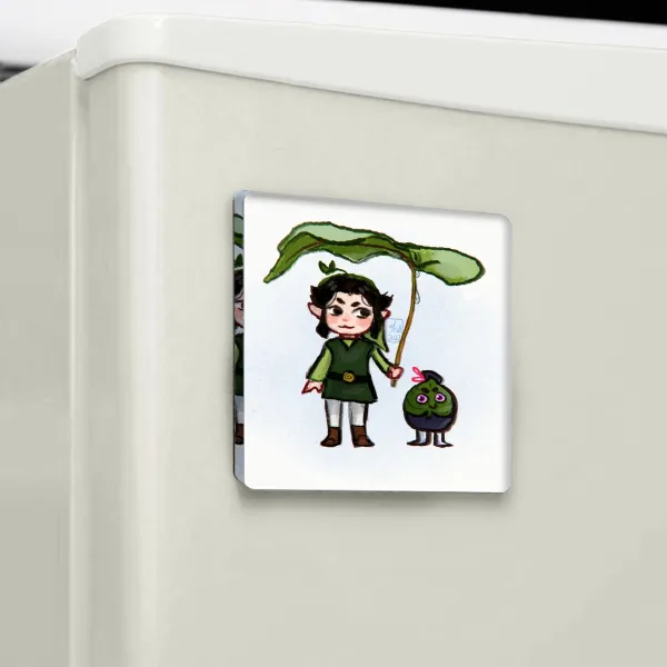 toon iris + trash minion Square Fridge Magnet - 1.96""(50mm), Rectangle