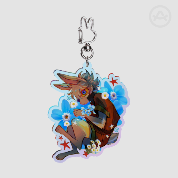 Sen Hare Rainbow Acrylic Keychains