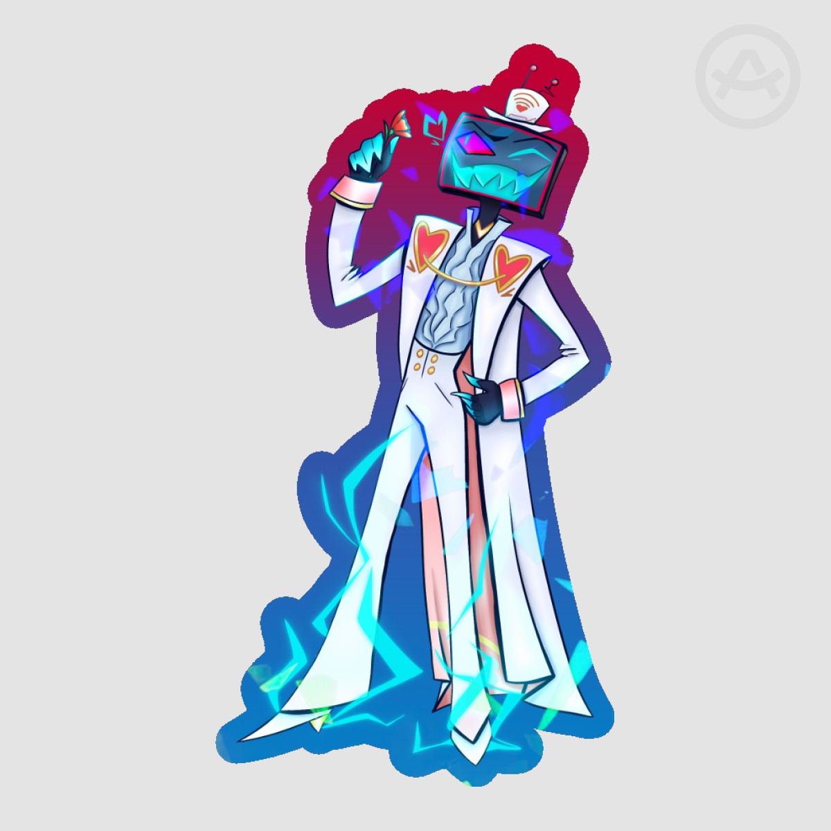 Vox(Valentine's) Sticker-Hazbin Hotel