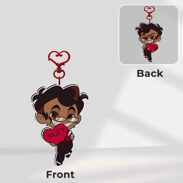 Hazbin VDAY - Human Alastor Slay Keychain