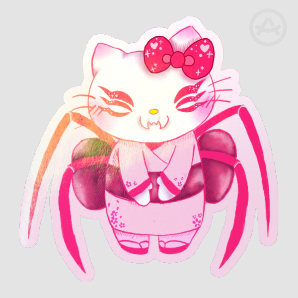 creepy hello kitty sticker