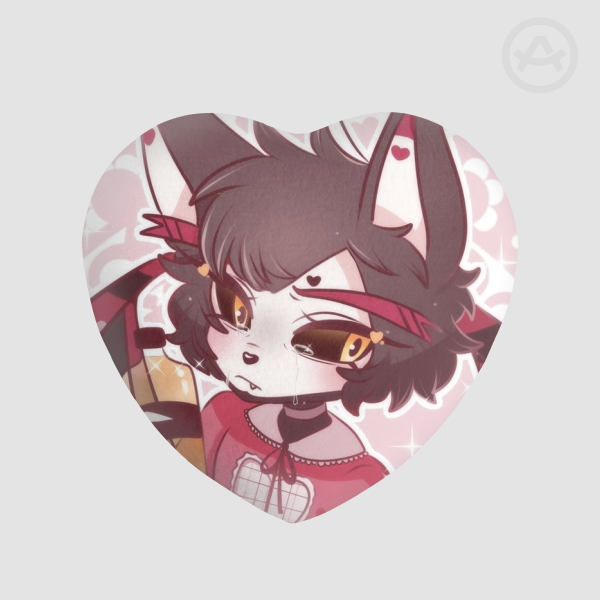 Husk Heart Shape Plush Badge