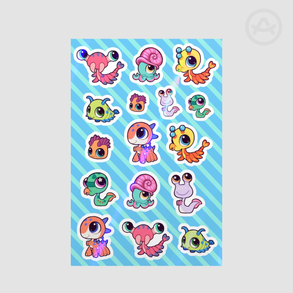Paleozoic Sticker Sheet (holographic)